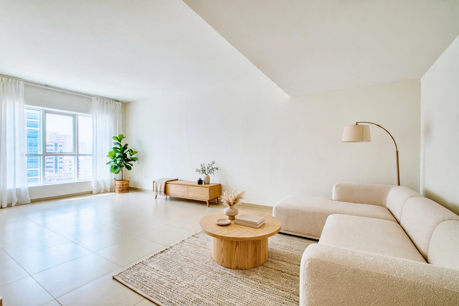 Minimalist city living room style