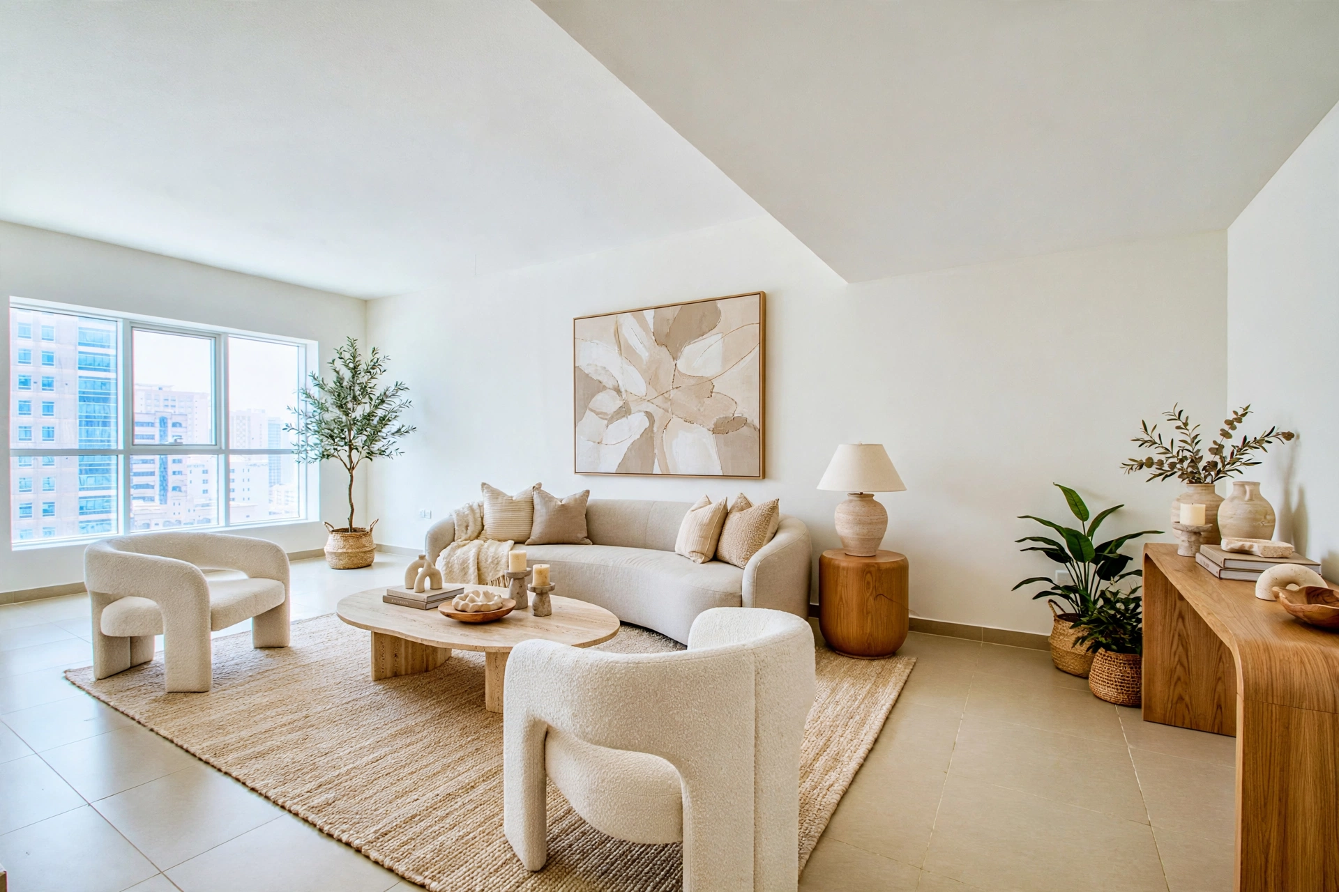 Organic modern living room style
